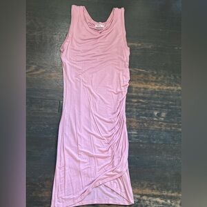 Pink faux wrap dress
